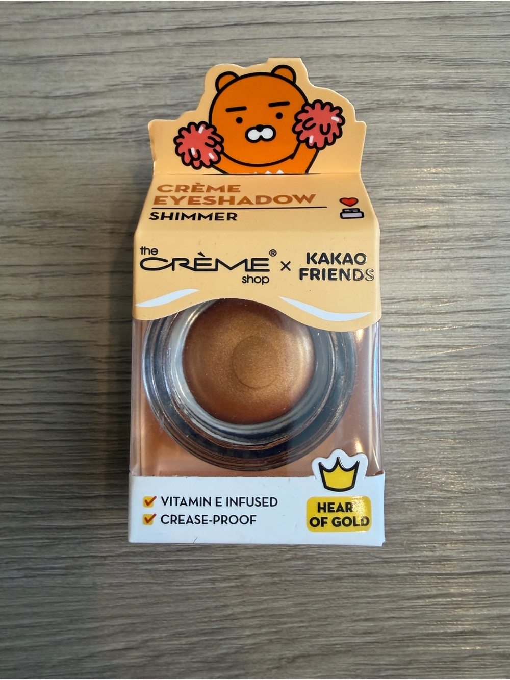 The Crème Shop x Kakao Friends Shimmer Eyeshadow Head of Gold New